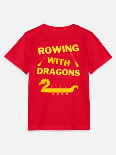 Drachenboot Rudern mit Drachen - Stanley/Stella Kinder T-Shirt MINI CREATOR - Rot