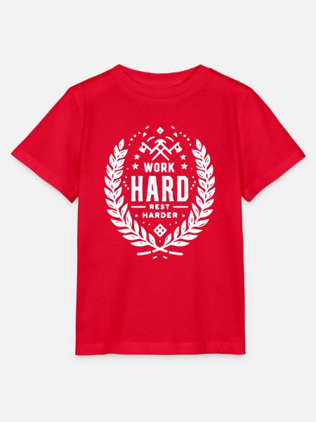 Hart arbeiten, härter ausruhen - Stanley/Stella Kinder T-Shirt MINI CREATOR - Rot