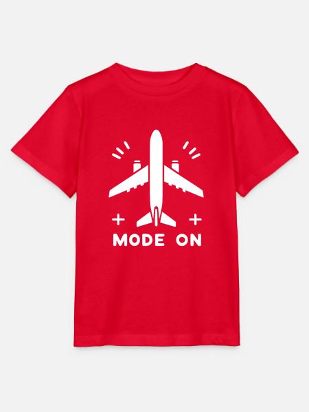 Flugzeugmodus Ein - Stanley/Stella Kinder T-Shirt MINI CREATOR  - Rot