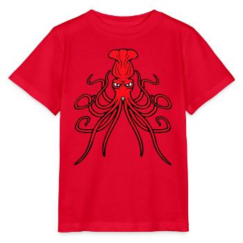 Octopus, octopus, octopus, cephalopod, evil eye - Stanley/Stella MINI CREATOR Kids’ T-Shirt - red - Front - Jaiden (125cm)