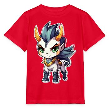 Chibi Dämonenpferd - Stanley/Stella Kinder T-Shirt MINI CREATOR  - Rot - Vorne - Jaiden (125cm)