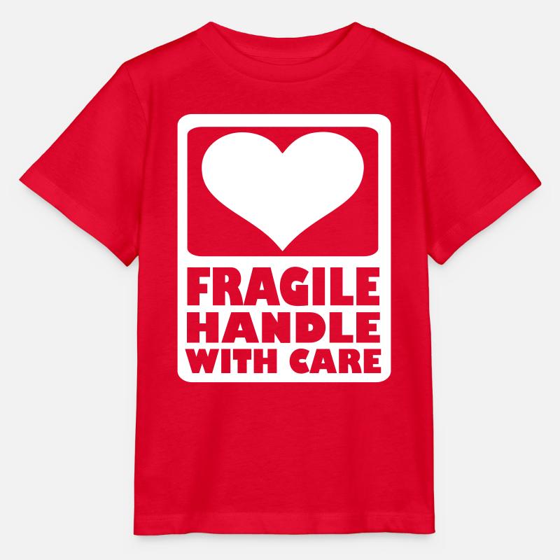 Fragile Handle with care - T-shirt bio MINI CREATOR Stanley/Stella Enfant - rouge