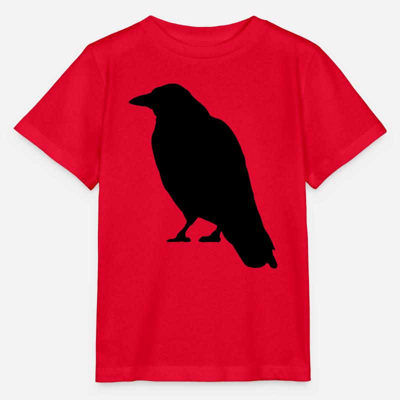 Black Crow Vogel - Stanley/Stella Kinder T-Shirt MINI CREATOR  - Rot