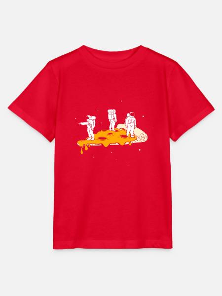Space Pizza - Stanley/Stella Kinder T-Shirt MINI CREATOR - Rot