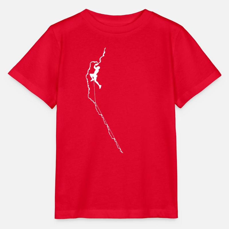 Climbing - climber rock climbing gift - Stanley/Stella MINI CREATOR Kids’ T-Shirt - red