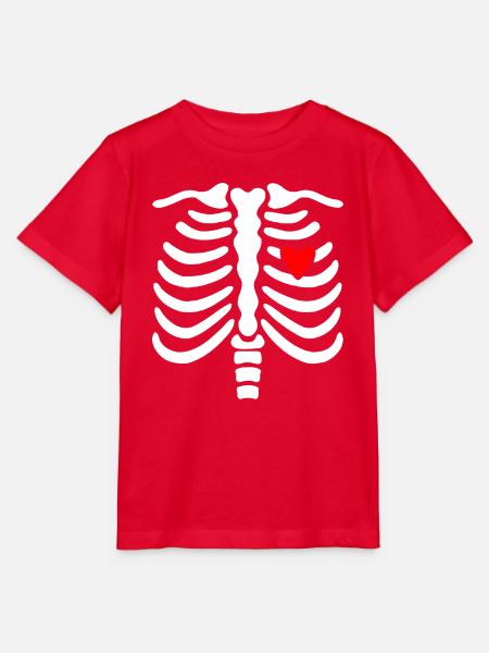 Skelett-Skelett - Stanley/Stella Kinder T-Shirt MINI CREATOR - Rot
