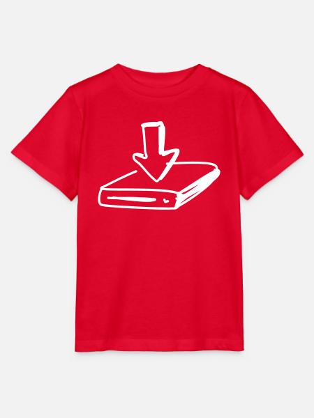 Festplatte mit Pfeil - Stanley/Stella Kinder T-Shirt MINI CREATOR  - Rot
