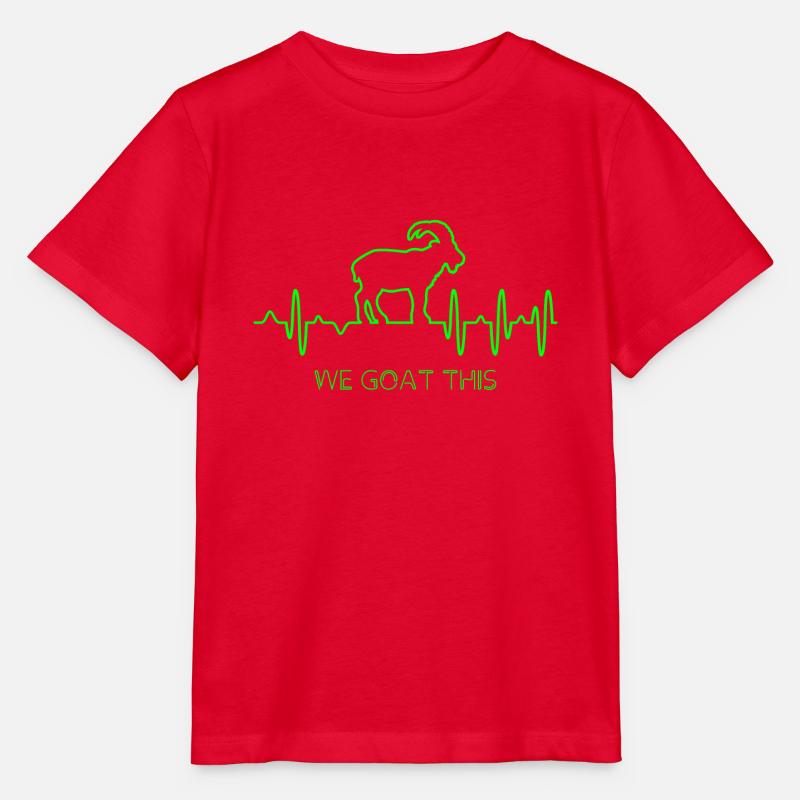 Ziege EKG - Stanley/Stella Kinder T-Shirt MINI CREATOR  - Rot
