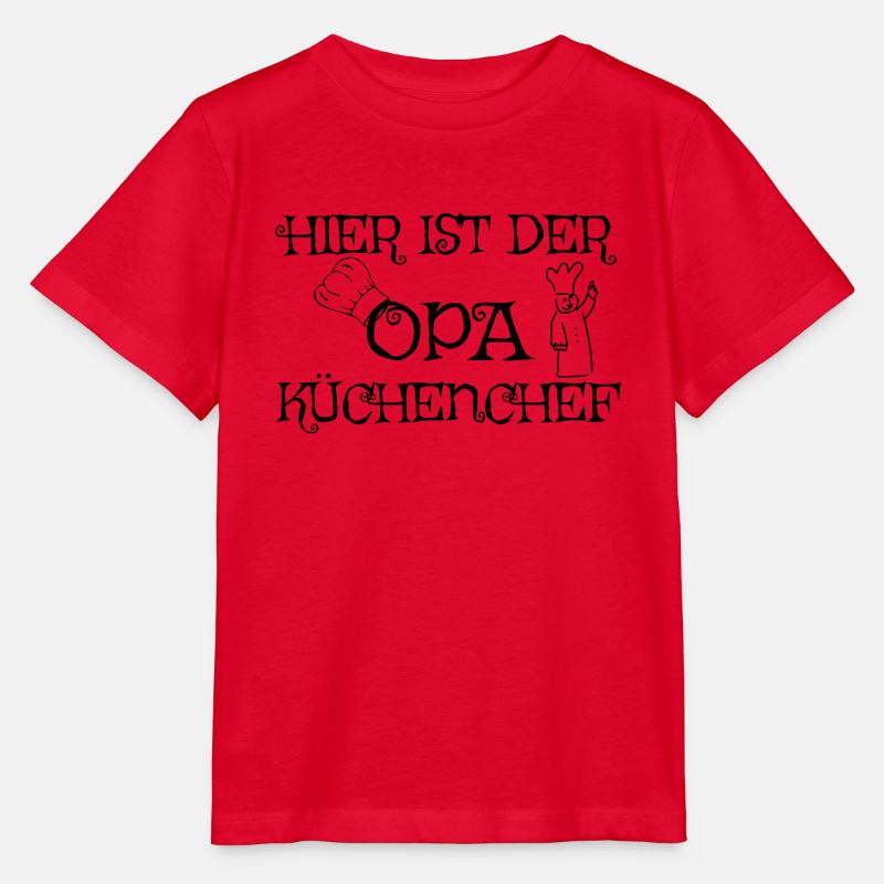 Hier ist der Opa Küchenchef - Stanley/Stella Kinder T-Shirt MINI CREATOR  - Rot