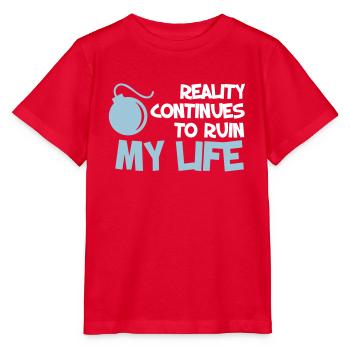 Funny Quotes. Quote. Humor. gift - Stanley/Stella MINI CREATOR Kids’ T-Shirt - red - Front - Jaiden (125cm)