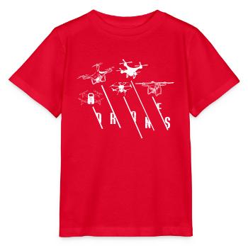 Drohne - Stanley/Stella Kinder T-Shirt MINI CREATOR  - Rot - Vorne - Jaiden (125cm)