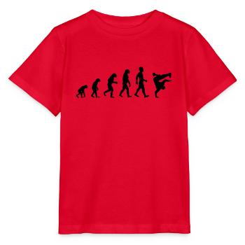 Evolution Breakdance motif comme un cadeau - T-shirt bio MINI CREATOR Stanley/Stella Enfant - rouge - Devant - Jaiden (125cm)