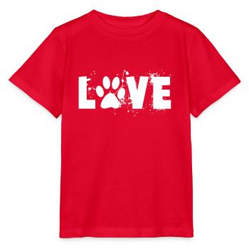 Dogs Love - Love - Stanley/Stella MINI CREATOR Kids’ T-Shirt - red - Front - Jaiden (125cm)