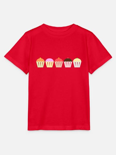 Cupcakes - Stanley/Stella Kinder T-Shirt MINI CREATOR - Rot