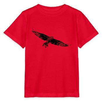 Greifvogel auf breiten Schwingen - Stanley/Stella Kinder T-Shirt MINI CREATOR  - Rot - Vorne - Jaiden (125cm)
