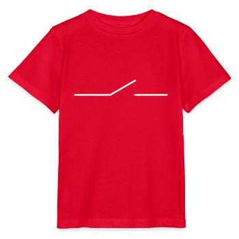 Circuit symbol switch electronics - COLOR CHANGEABLE - Stanley/Stella MINI CREATOR Kids’ T-Shirt - red - Front - Jaiden (125cm)
