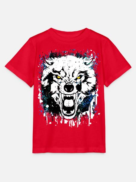 Wolf - Wölfe - Werwolf - Wolfsrudel - Vollmond - Stanley/Stella Kinder T-Shirt MINI CREATOR - Rot