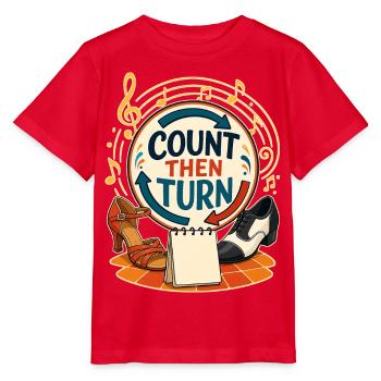 COUNT THEN TURN - Stanley/Stella Kinder T-Shirt MINI CREATOR  - Rot - Vorne - Jaiden (125cm)