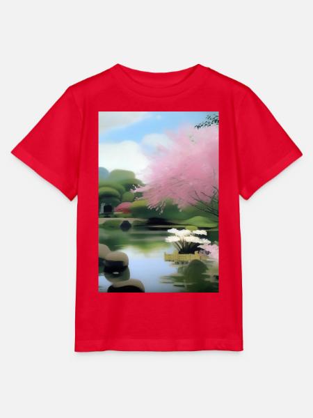 Chinesischer Zen Garten - Stanley/Stella Kinder T-Shirt MINI CREATOR - Rot