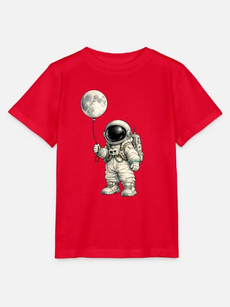 Mondballon und Astronaut - Stanley/Stella Kinder T-Shirt MINI CREATOR  - Rot