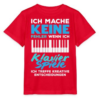 Piano Klavier Musiker Geschenk Geschenkidee - Stanley/Stella Kinder T-Shirt MINI CREATOR  - Rot - Vorne - Jaiden (125cm)