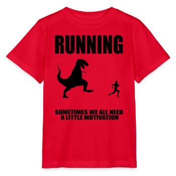 Laufende Motivation - Stanley/Stella Kinder T-Shirt MINI CREATOR  - Rot - Vorne - Jaiden (125cm)