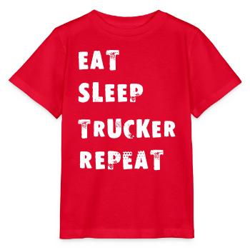 Truck Trucker - Stanley/Stella MINI CREATOR Kids’ T-Shirt - red - Front - Jaiden (125cm)