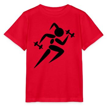Woman dumbbell dumbbell workout GYM - Stanley/Stella MINI CREATOR Kids’ T-Shirt - red - Front - Jaiden (125cm)