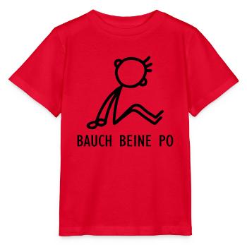 Bauch Beine Po - Stanley/Stella Kinder T-Shirt MINI CREATOR  - Rot - Vorne - Jaiden (125cm)