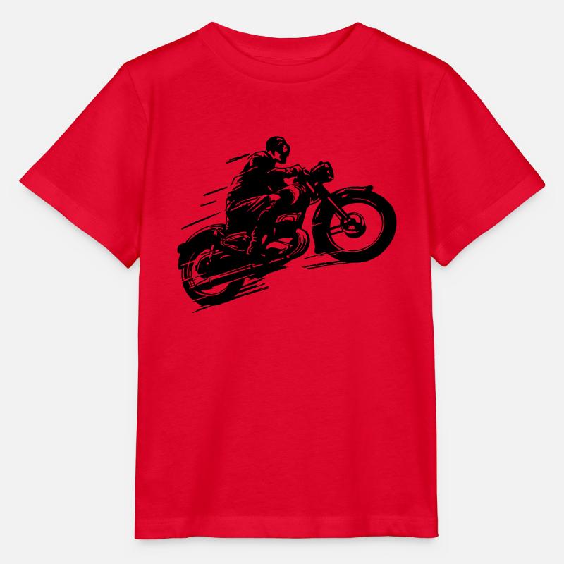 Moto classique vélo003 - T-shirt bio MINI CREATOR Stanley/Stella Enfant - rouge