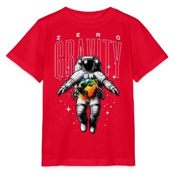 Astronaute en apesanteur – Espace & Terre - T-shirt bio MINI CREATOR Stanley/Stella Enfant - rouge - Devant - Jaiden (125cm)