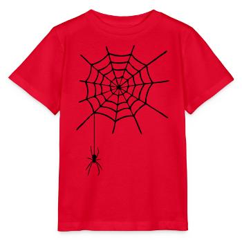 Cobweb with spider - Stanley/Stella MINI CREATOR Kids’ T-Shirt - red - Front - Jaiden (125cm)