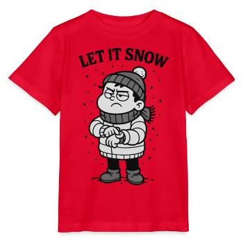 Let It Snow Already Weihnachten - Stanley/Stella Kinder T-Shirt MINI CREATOR  - Rot - Vorne - Jaiden (125cm)