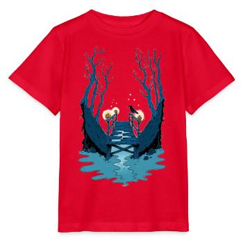 Gruselbrücke im Wald - Stanley/Stella Kinder T-Shirt MINI CREATOR  - Rot - Vorne - Jaiden (125cm)