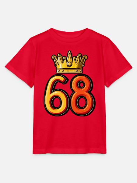 68 Zahl Krone - Stanley/Stella Kinder T-Shirt MINI CREATOR  - Rot