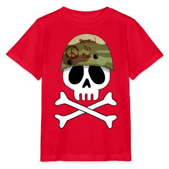 Crâne de militaire - T-shirt bio MINI CREATOR Stanley/Stella Enfant - rouge - Devant - Jaiden (125cm)