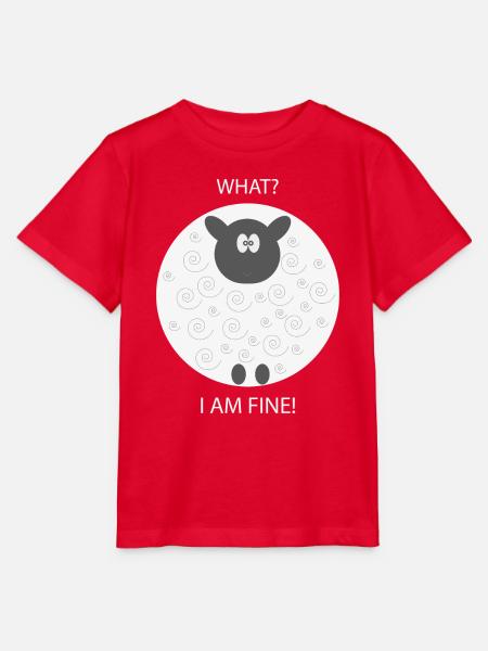 FUNNY SHEEP ILLUSTRATION - Stanley/Stella Kinder T-Shirt MINI CREATOR  - Rot