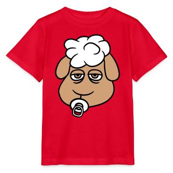 Sheep Baby Toddler Face Pacifier Child Head - Stanley/Stella MINI CREATOR Kids’ T-Shirt - red - Front - Jaiden (125cm)