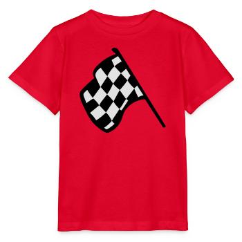 Zielflagge, Racing - Stanley/Stella Kinder T-Shirt MINI CREATOR  - Rot - Vorne - Jaiden (125cm)