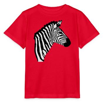 Zebra Kopf - Stanley/Stella Kinder T-Shirt MINI CREATOR  - Rot - Vorne - Jaiden (125cm)