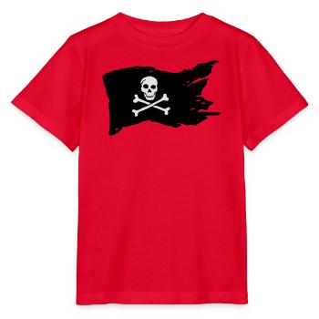 Piratenflagge (Farben anpassbar!) - Stanley/Stella Kinder T-Shirt MINI CREATOR  - Rot - Vorne - Jaiden (125cm)