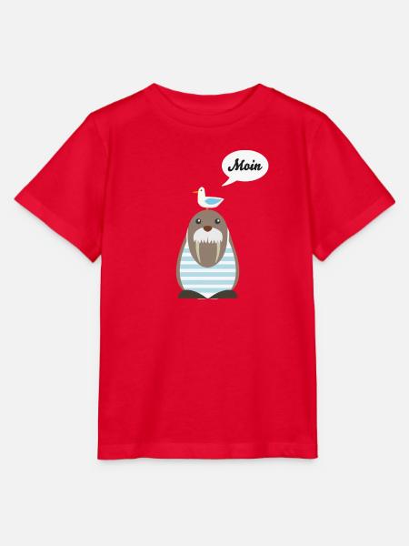 Moin, Seelöwe, Möwe - Stanley/Stella Kinder T-Shirt MINI CREATOR - Rot