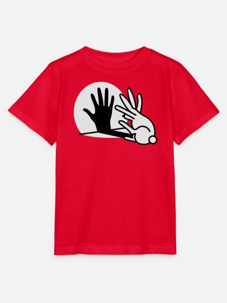 Handschatten Kaninchen 2 clr - Stanley/Stella Kinder T-Shirt MINI CREATOR  - Rot
