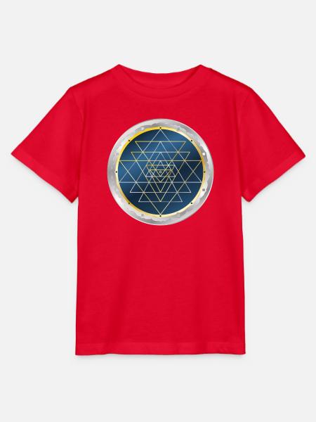 Sri Yantra, Heilige Geometrie - Stanley/Stella Kinder T-Shirt MINI CREATOR - Rot