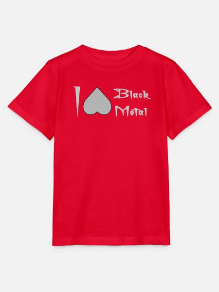 I love Black Metal - Stanley/Stella Kinder T-Shirt MINI CREATOR  - Rot