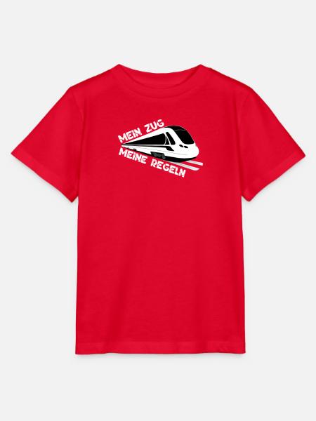 Zug Schnellzug S-Bahn T-Shirt Mein Zug Meine Regel - Stanley/Stella Kinder T-Shirt MINI CREATOR - Rot