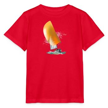 bateau à voile - T-shirt bio MINI CREATOR Stanley/Stella Enfant - rouge - Devant - Jaiden (125cm)