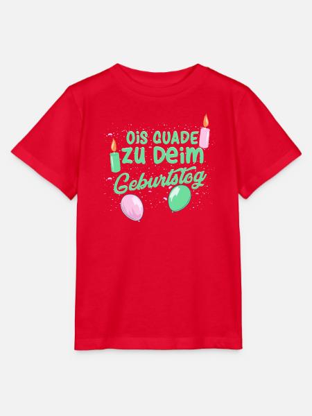 Ois Guade zu Deim Geburtstog - Stanley/Stella Kinder T-Shirt MINI CREATOR - Rot