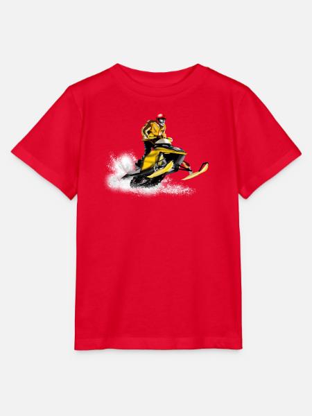 Schneemobil Rennen - Stanley/Stella Kinder T-Shirt MINI CREATOR - Rot