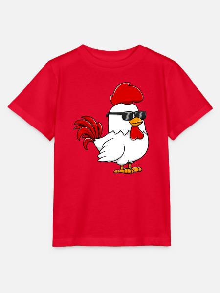 Hahn Huhn - Stanley/Stella Kinder T-Shirt MINI CREATOR  - Rot